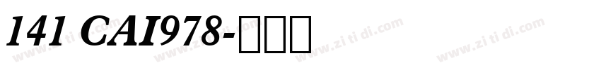 141 CAI978字体转换